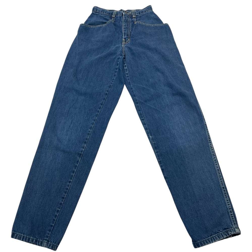 Vintage Zena Jeans Women's Sz‎ 7 High Rise Tapered Leg Denim Made USA 80's 90's